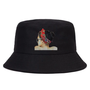Sommer Mode Print Dame Casual Hat Kvinder Mænd Panama Spand Cap Design Fladskærms Visir Harajuku Streetwear Fiskeren Hat images
