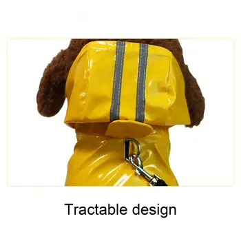 Sommeren Regnjakke Hund Tøj Animal Style Regnjakke Dog Reflekterende Vandtæt Regnjakke Teddy Hvalp Hætteklædte Jakke Frakke Pet Tøj images