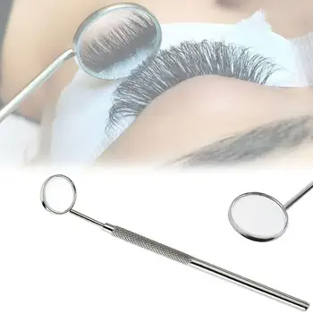 Stål Kontrol Spejl For Eyelash Extension 1PC Bærbart Værktøj Munden Dental Spejle Tand Makeup Professionel C5V3 images