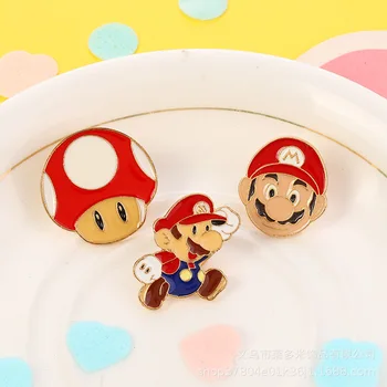 Super Mario sød broche tegnefilm Mario Bros game figur champignon legering badge pin pels rygsæk tidevandet tilbehør fødselsdag gaver images