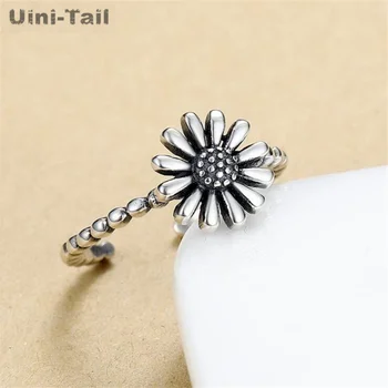 Uini Hale nye design-hot-salg 925 Thai sølv enkel personlighed sun flower åbent ring fashion trendy flyder retro smykker images