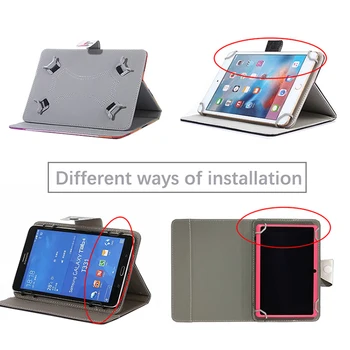 Universal 10.1 tommer Trykt Pu Læder Stå Case Cover Til Google Nexus 10 tablet Til Teclast P20 T10 T20 M20-M40 10.1