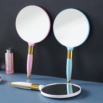 Vintage Håndholdte Makeup Spejl Hånd Spejl Makeup-Spejl Spa-Salon Makeup Forfængelighed Med Håndtag Kosmetiske Kompakt Spejl For Kvinder images
