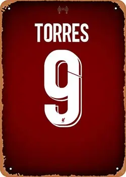 Vintage Look Metal Sign Liverpool Fernando Torres Liverpool 8