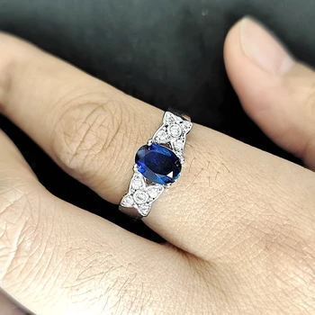 Vintage Mode Smykker, Vintage Blue Crystal Ringe Til Kvinder Valentine ' s Day Gave Engros images